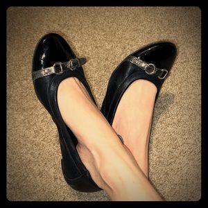 Patent cap toe ballet flats AGL